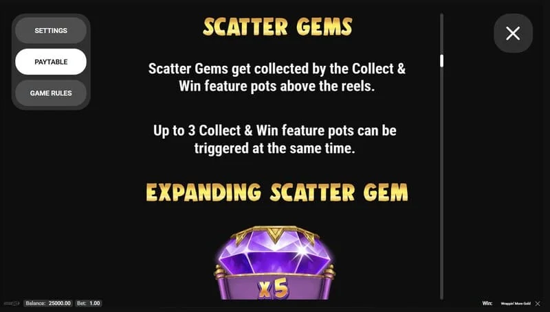 Wrappin' More Gold - Scatter gemme sur les rouleaux